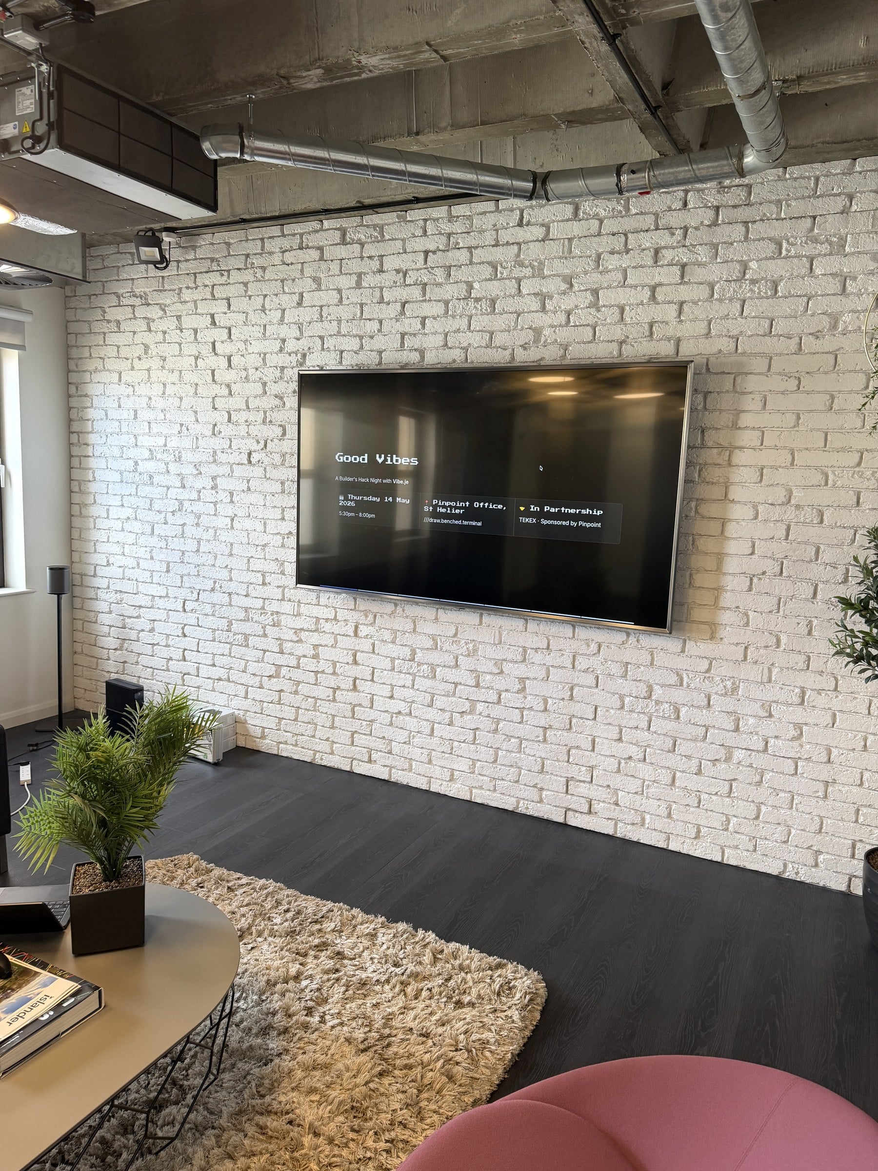 The room at Pinpoint HQ